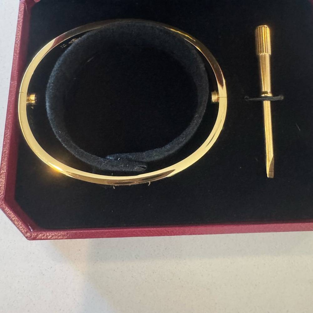 🌟New Screwdriver stainless steel Gold Plated Love Bracelet Bangle - Picture 3 of 5